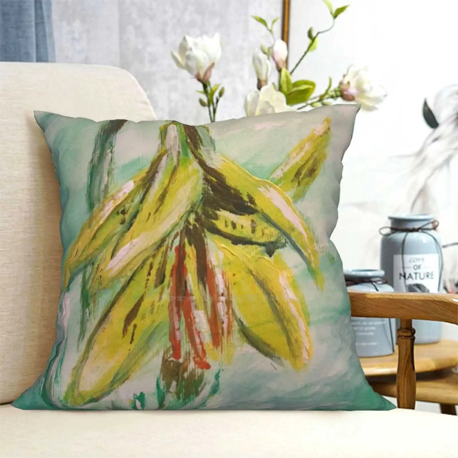 Bosnian Lily National Flower Of Bosnia Painting Pillowslip Pillowcase Bosnian Lily National Flower Lily Painting Flower