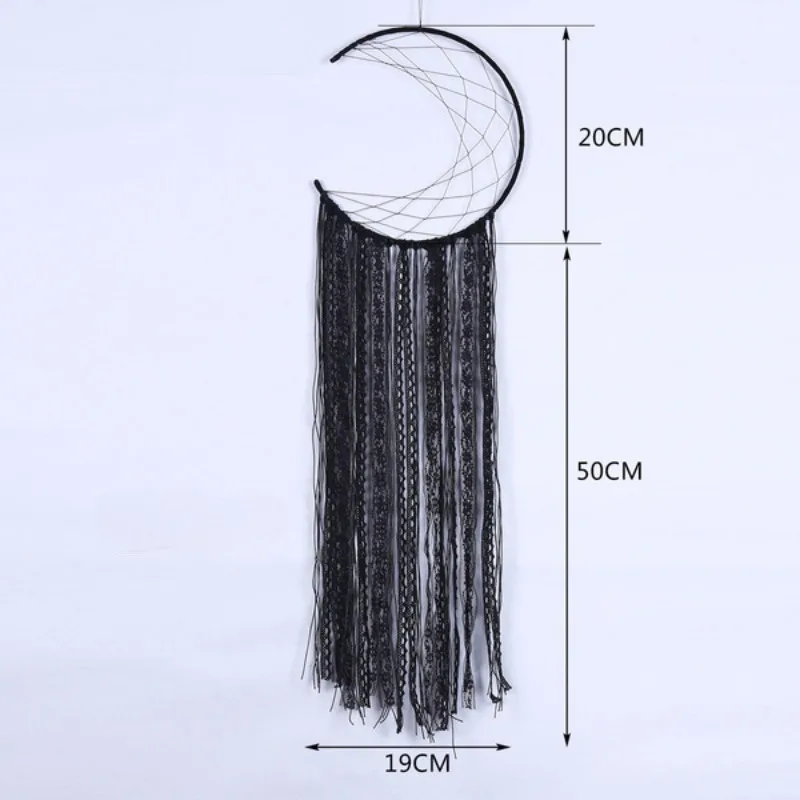 ديكور حفلات الهالوين الإبداعي الأسود العثة حلم الماسك معلقة مخيف جدار زخرفة القطن العثة الخفافيش والقمر نسيج الجدار