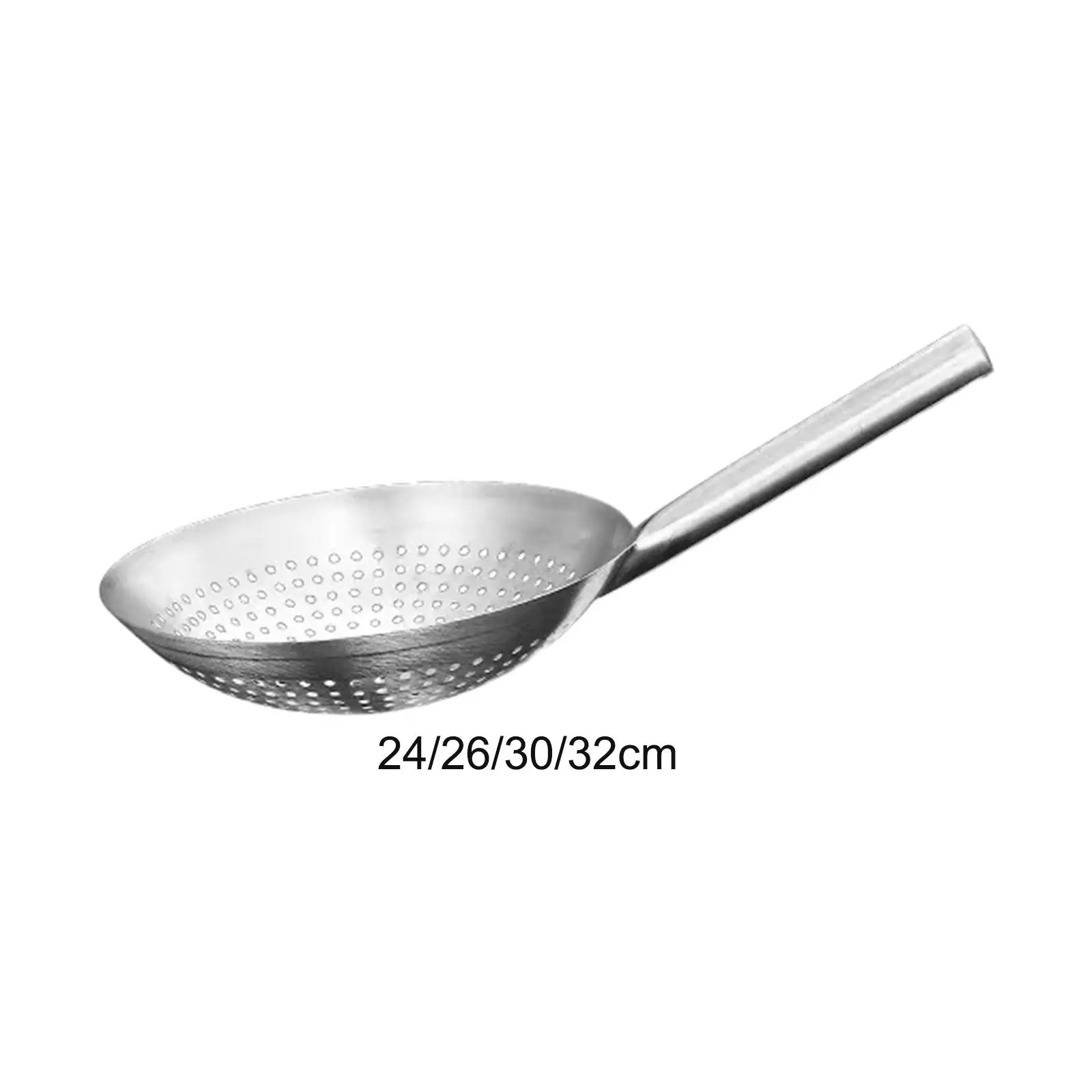 Skimmer Spoon with Handle for Draining and Straining in Kitchen