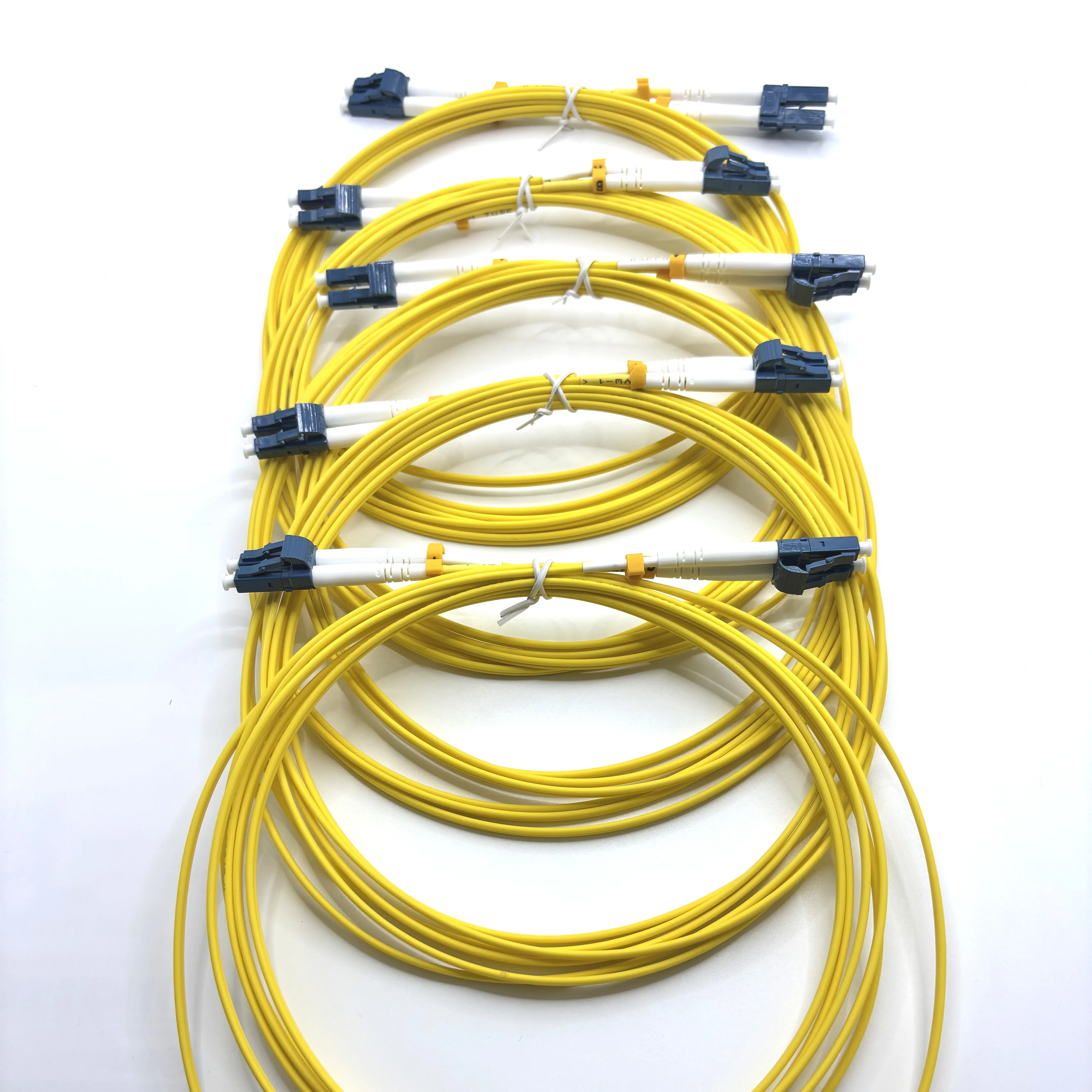 5PCS LC UPC to LC UPC Duplex OS2 Single Mode Fiber Optic Patch Cable, LSZH 2.0mm Jacket, High Performance SMF Jumper