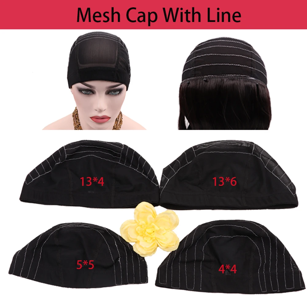Wig Cap For Making Wigs Stretchable Wig Cap With Wig Accessories Adjustable Elastic Bands,C/T-Shaped Needles,Hair Sewing Thread