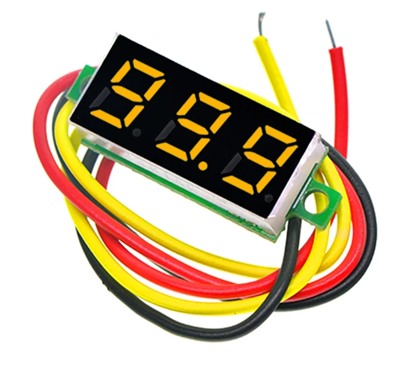 Dc 0-0.28 V 3-Draad Voltmeter 100 Inch Mini Gauge Voltmeter Led Display Digitale Panel Detector Monitoring gereedschap