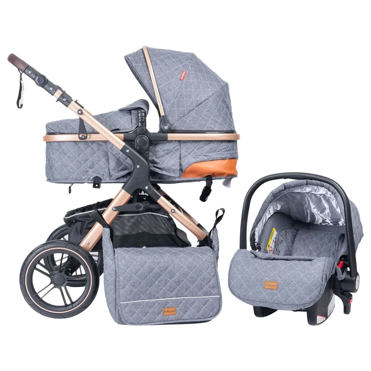 high quality aluminum baby stroller 3 in 1 with car seat stroller strollers