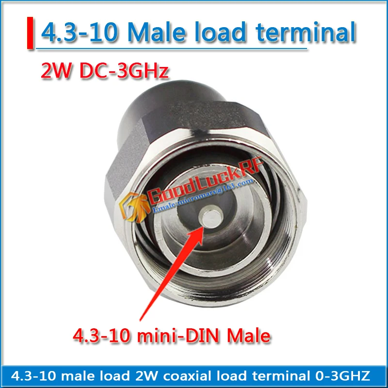 miniDIN mini DIN RRU 4.3-10 4310 load 2W 0-3GHz DC-3GHz 50 ohm coaxial Termination DUMMY load Brass RF Coaxial Adapter