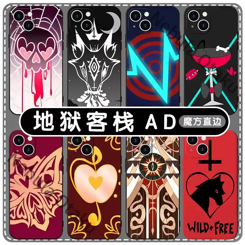 Hazbin Hotel Vox Lucifer Morningstar Mobile Phone Shell Phones Case Ornament Cosplay Colleagues Exquisite Anime Peripheral Gifts