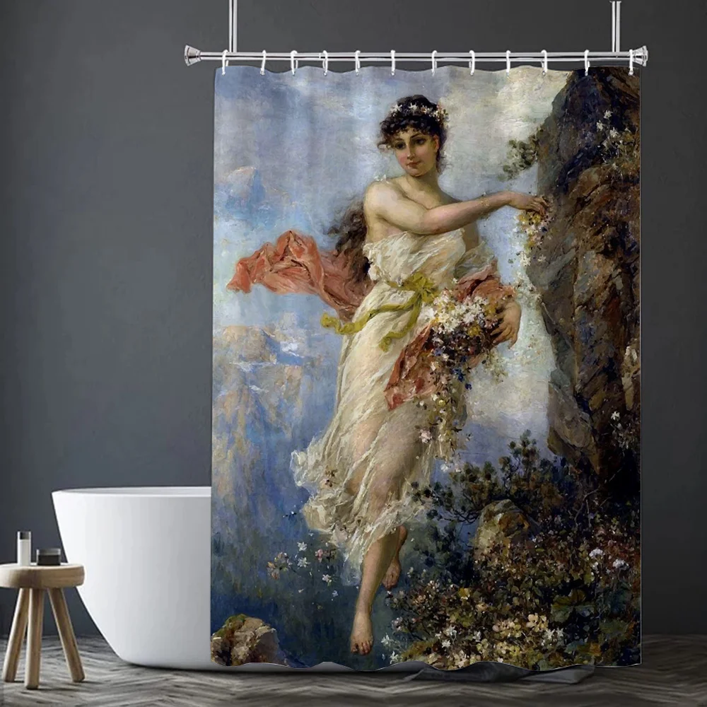 Vectorial Paintings Shower Curtains Things for the Bathroom Curtain Folding Partition Accessories Bath Bedrooms Houses Rooms Set