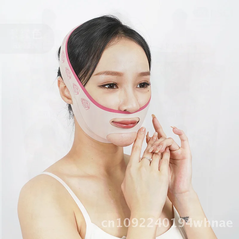Gesichtsformende Massagegerät-Verbandmaske – V-Gesichtsstraffung und -straffung, nahtlose Gesichtsmaske für den Nachttag zum Abnehmen des Gesichts