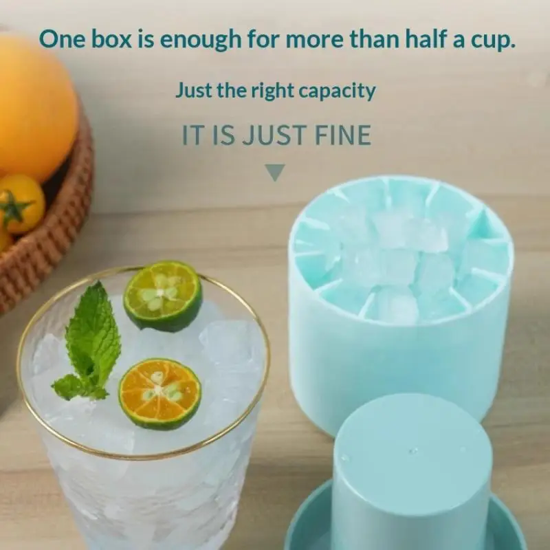 Mini Silicone Ice Cube Mold Round Ice Bucket Ice Storage Box Household DIY Refrigerator Freeze Ice Maker Creative Barware Tools