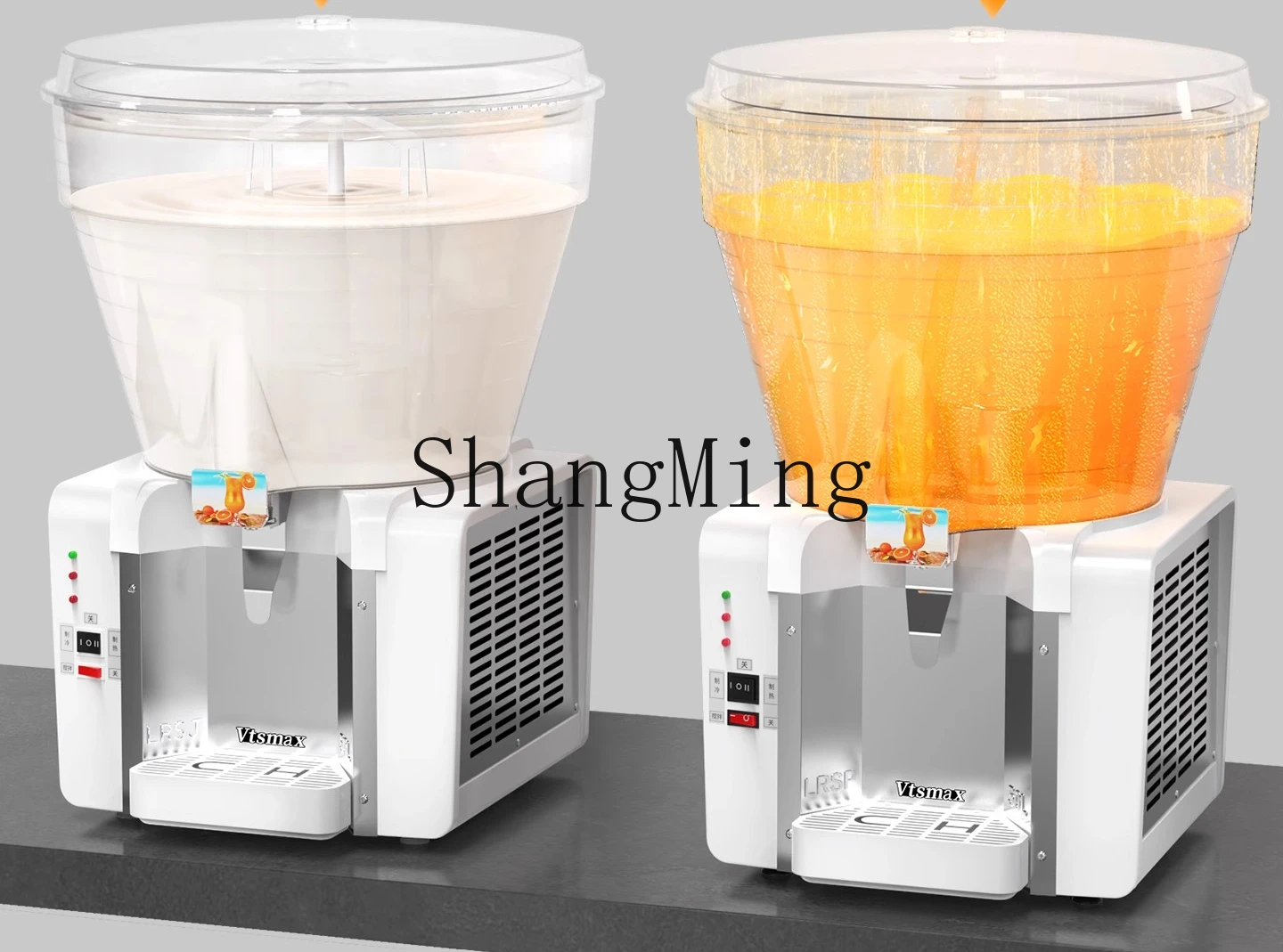 ZYY Spremiagrumi commerciale per miscelazione spray commerciale con macchina per bevande calde e fredde a cilindro rotondo di grande capacità