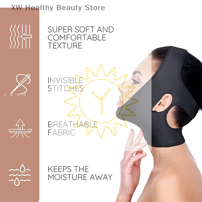 1 قطعة قناع شد الوجه الخد الذقن الرقبة التخسيس رقيقة حزام حزام الجمال حساسة الوجه قناع الوجه رقيقة #1