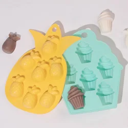 Multicavity Pineapple Silicone Baking Mould Unicorn Chocolate Candy Jelly Ice Cube Mold Soap Candle Cake Decor Making Tool Gift