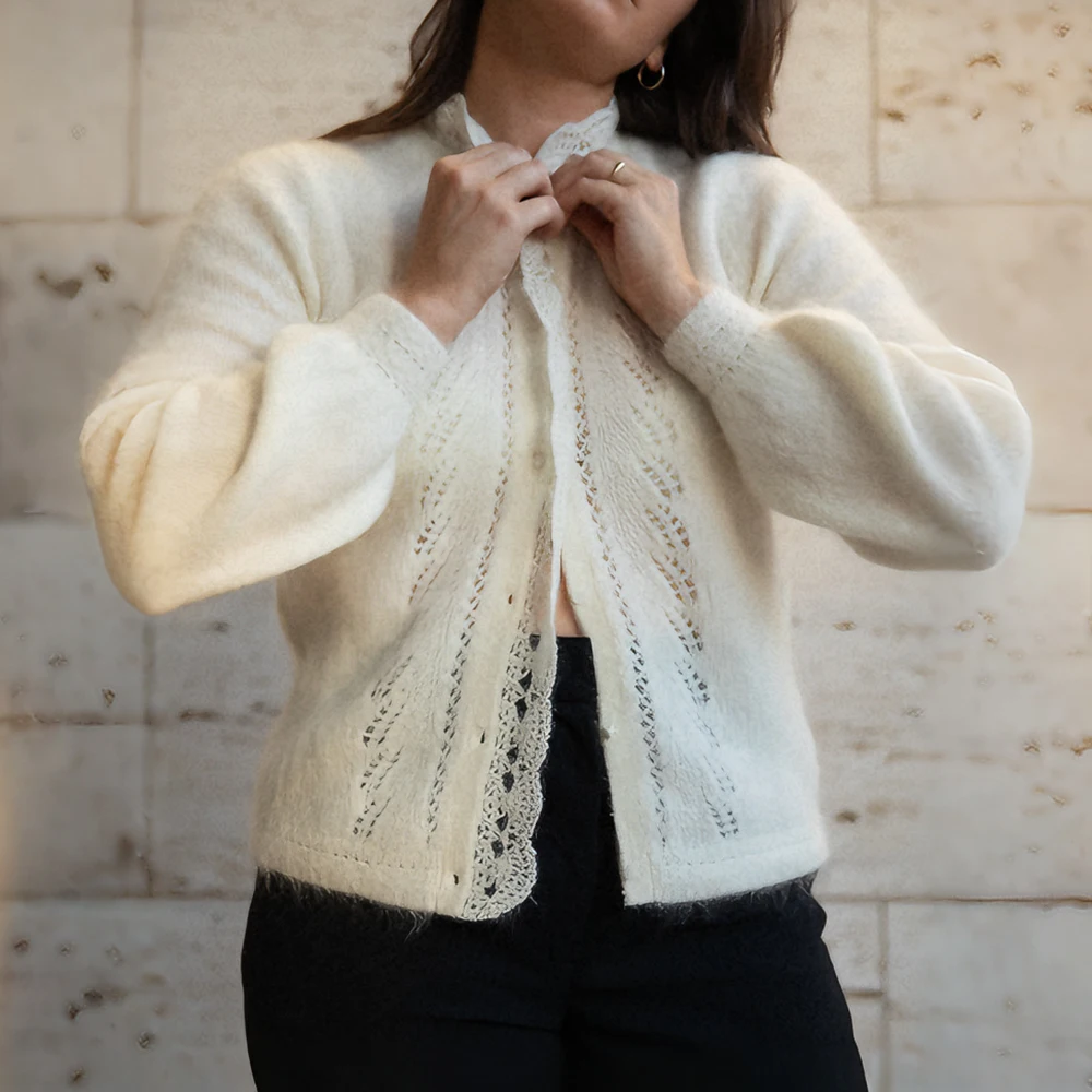 Chic White Women's Lace Cardigan - Oversized Spring Sweater
