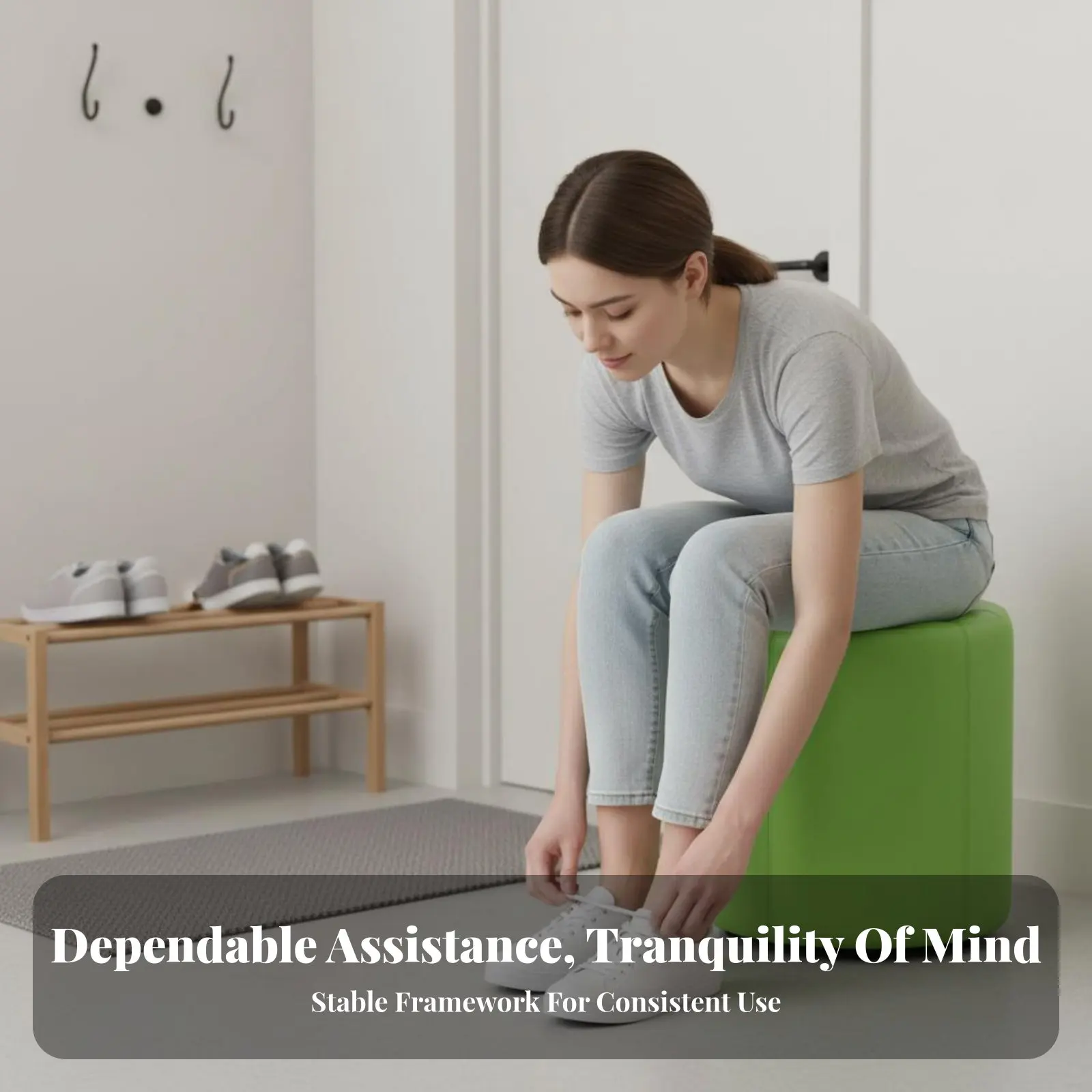 

Round Padded Stool Comfortable pad Padded Round Stool adaptable Modern Design for homeowners, Entryway, Bedroom, Hallway