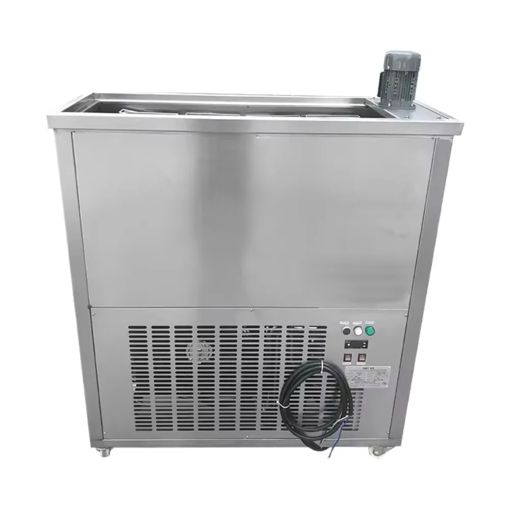 300kg/24h Stainless Steel Block Ice Maker Machine, Commercial Ice Block Producer Heavy-Duty Industrial Ice Generator
