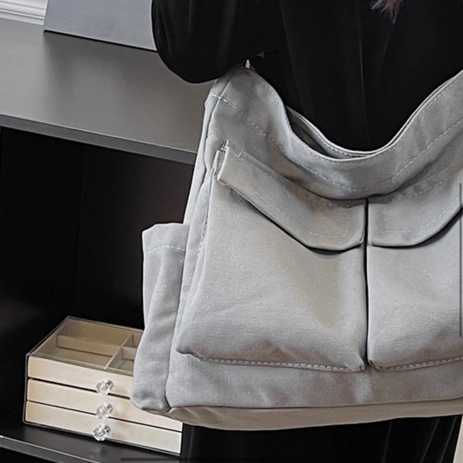 

Women Simple Fashion Solid Color Handbag Female Large Autumn Travel Handbags Daily Leisure Shopping Crossbody Bags