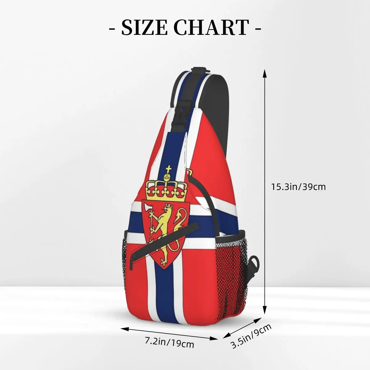 Crossbody Bag Sports Flag Of Norway Scandinavian Cross And Coat Of Arms Chest Bag Unisex Women Man Shoulder Backpacks Travel