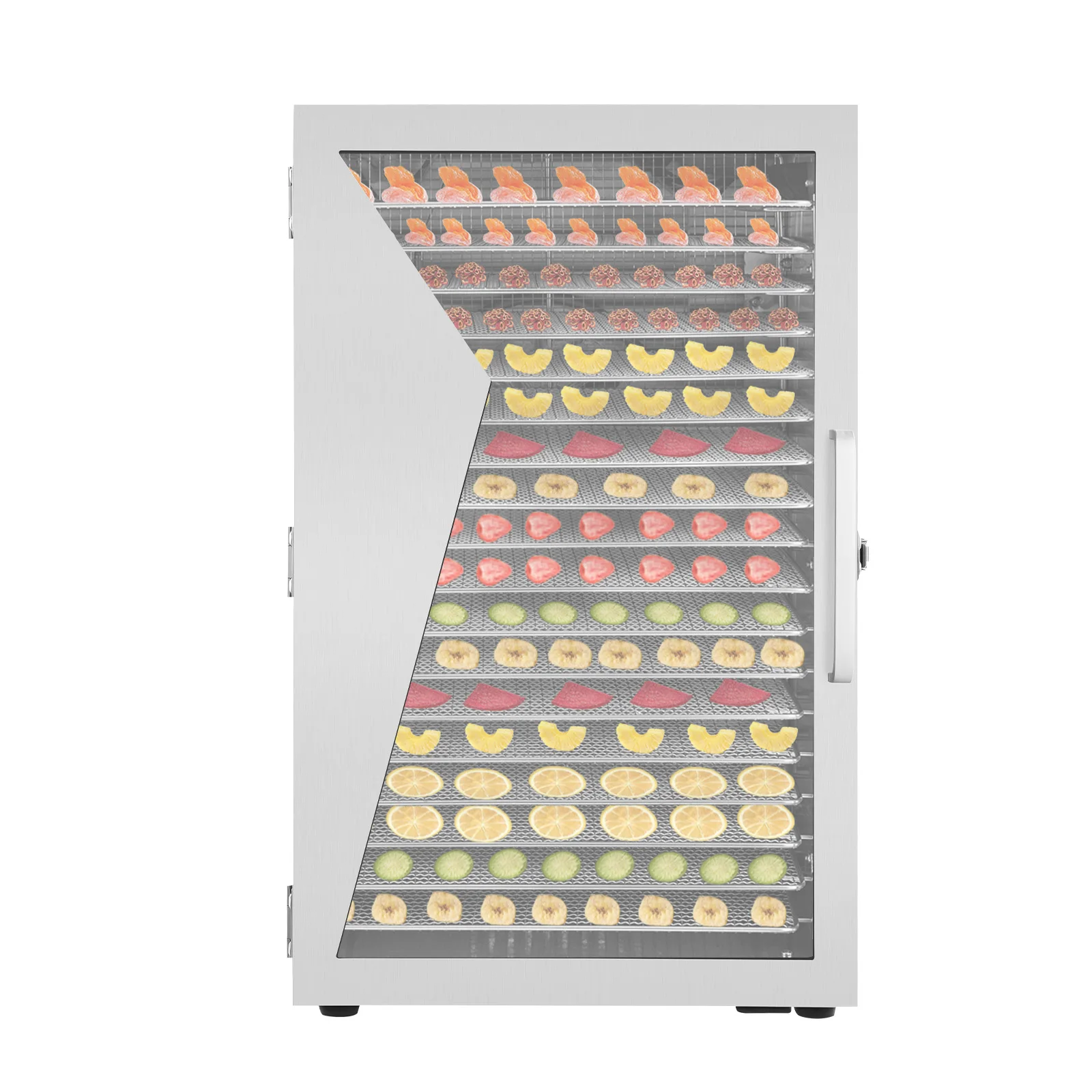 

18 Trays Dryer Commercial Food Dehydrators 600W Stainless Steel Drying Machine
