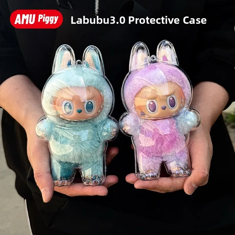 

Пылезащитный чехол Labubu, прозрачная виниловая игрушка, кукла, защитная, ell третьего поколения, передняя, высокая энергия, кола, хлопковая вешалка для одежды