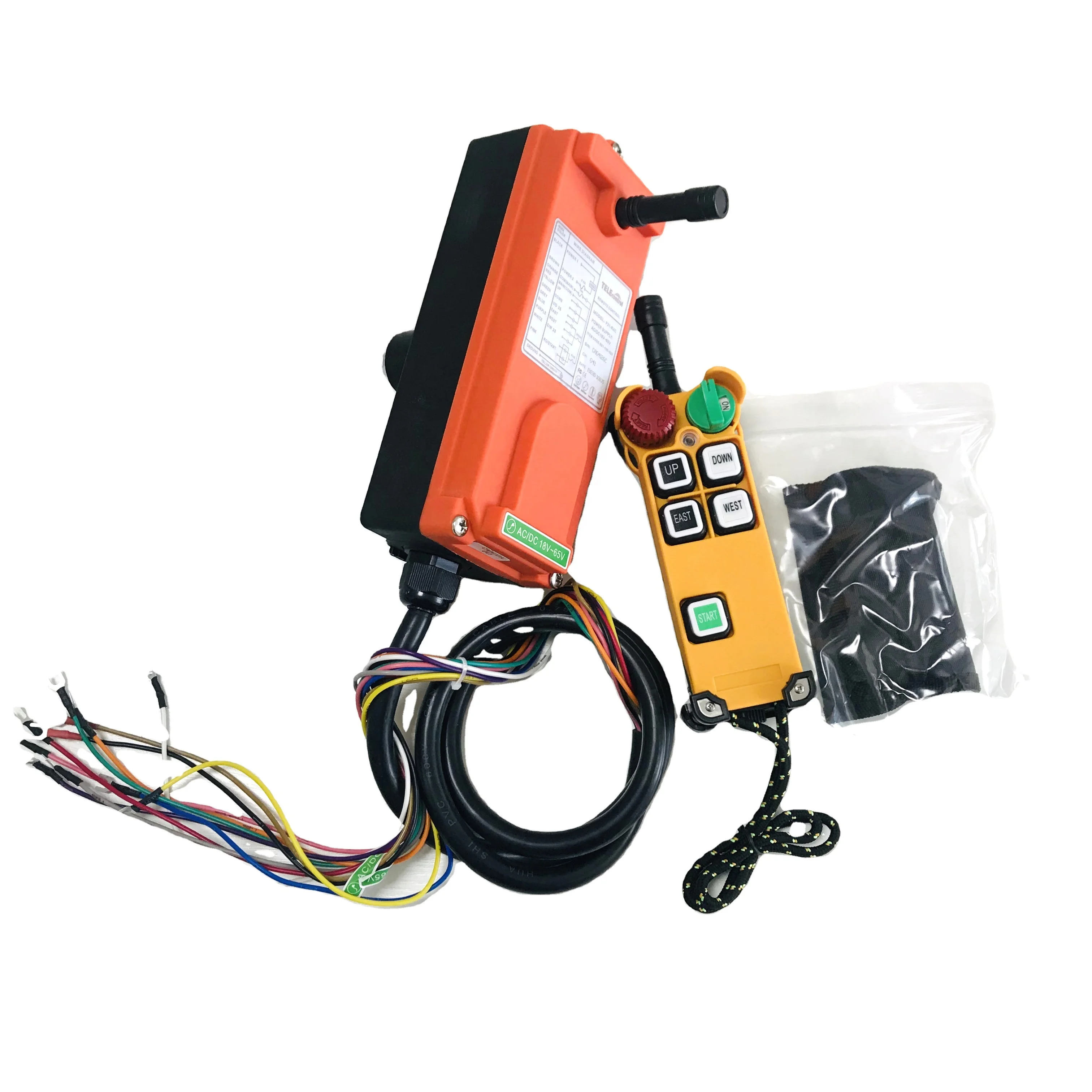 Industrial Waterproof Plastic Radio Remote Control AC/DC Universal Wireless Controller AAA Battery for Crane Telecontrol F21-4D