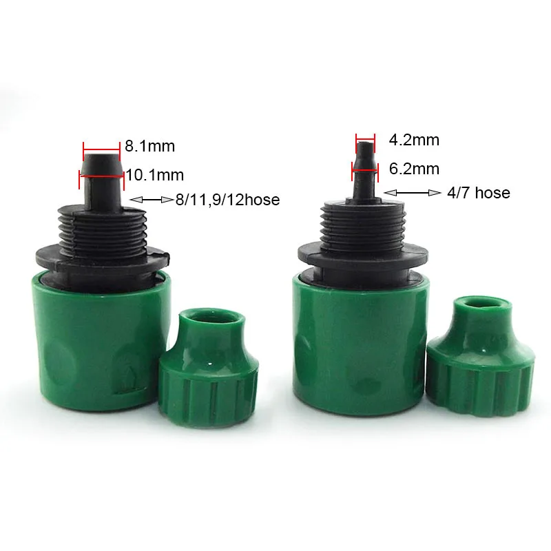 1pcs 4/7mm 8/11mm Hose Barbed 4/7 Hose Quick Connectors Garden Water tap Irrigation Drip Irrigation Quick Coupling Tools D3