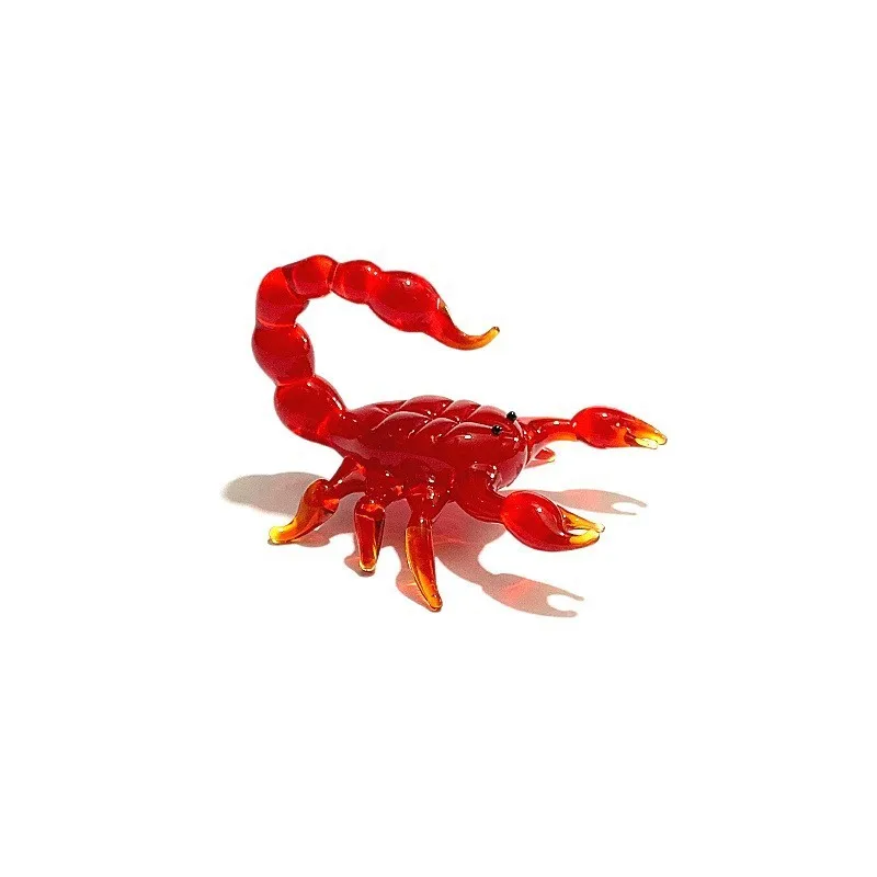 

Handmade Simulation Mini Glass Scorpion Figurine Cute Animal Small Statue Home Desk Decor Collection Holiday Party Creative Gift