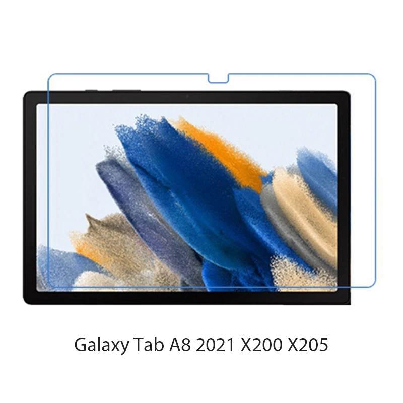 واقي شاشة عالي الدقة من الزجاج المقسى مقاوم للخدش لهاتف Galaxy Tab A8 WiFi LTE 10.5 بوصة 2021 SM X200 X205 فقاعات مجانية