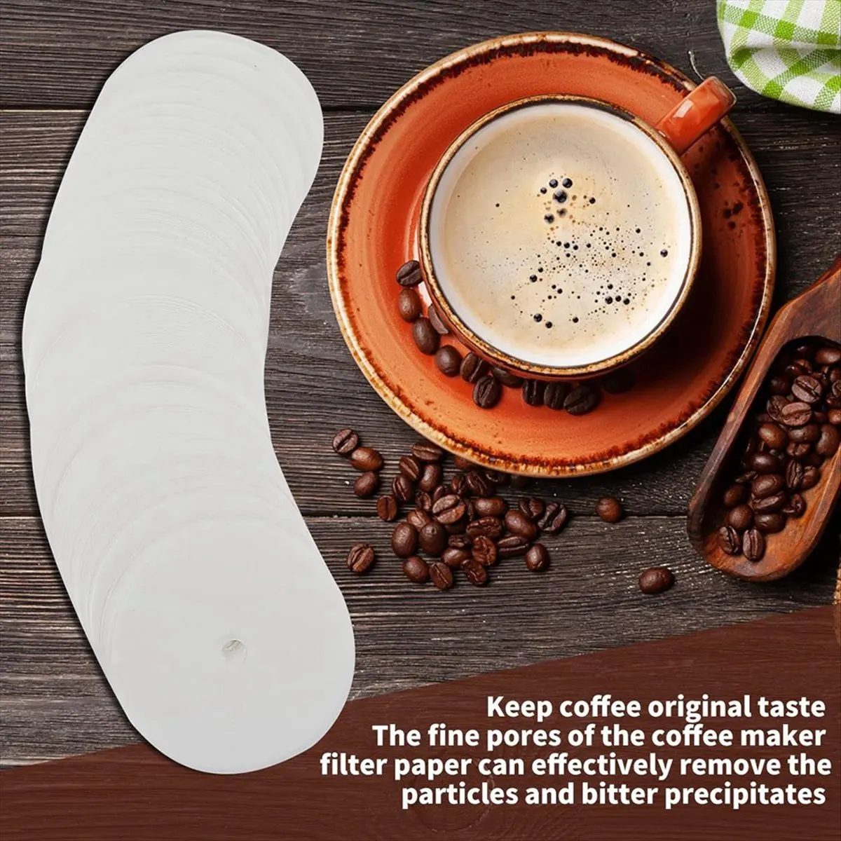 400Pcs Unbleached Percolator Coffee Filters, 3.75In Disposable Coffee Paper Filter, Disc Coffee Filters White-A27I