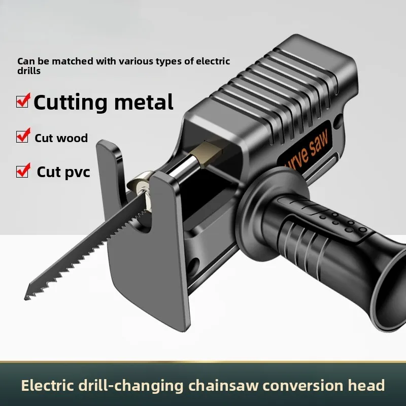 

Electric Drill Modified To Reciprocating Saw Adapter Screwdriver Conversion Head for Wood Metal Cutting Tool with Saw Blade