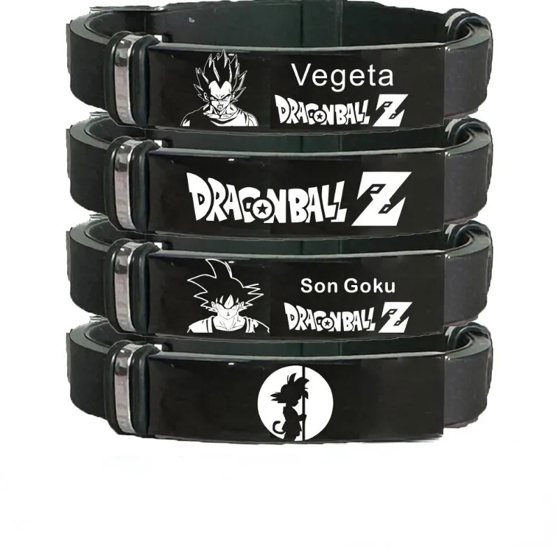 Dragon Ball Animation Peripheral Creative Dragon Ball Sun Wukong Vegeta Titanium Steel Silicone Bracelet Holiday Gift