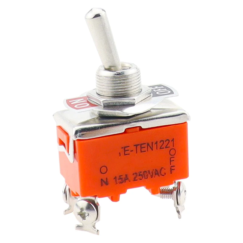 2PCS E-TEN1221 15A 250VAC 4PIN ON-OFF Toggle switch Rocker switch The power switch micro switch orange