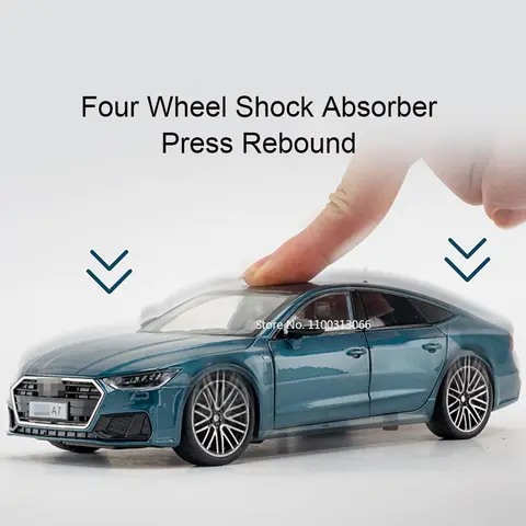 1/24 A7 Legeringsmodell Billeksaker Bakhjulsdragning Framhjulsstyrning Bilar med Ljudfordon för Barn Samla Gåvor 12 best sales Mazda 626 modellleksak - №10