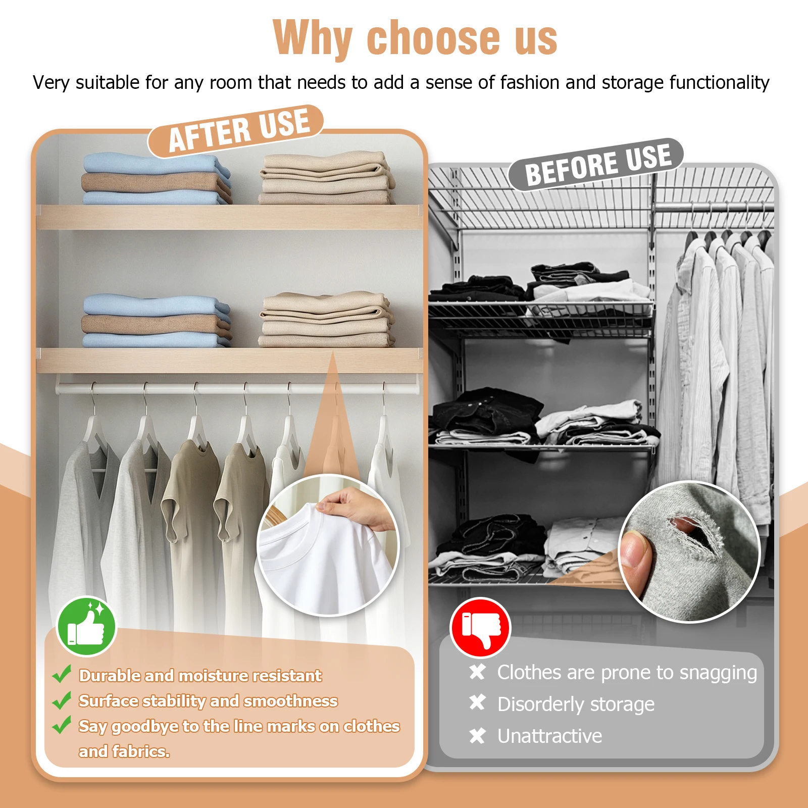 

4 шт. накладок на проволочные полки, толщиной 0,32 дюйма, имитация дерева, легко чистятся и устанавливаются, для кухонных, кладовых, ванных комнат и офисных полок.