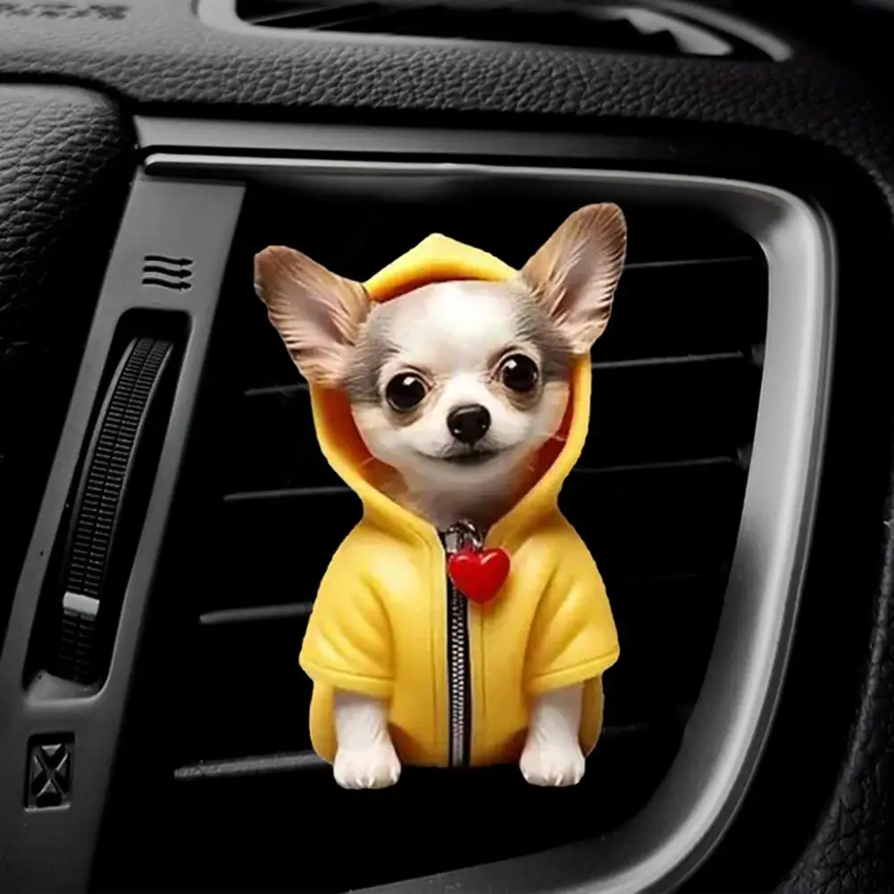 Ventilation Clip Universal Simple Installation Portable Cartoon Cats Dogs Air Vent Clips Acrylic Car Interior Decoration