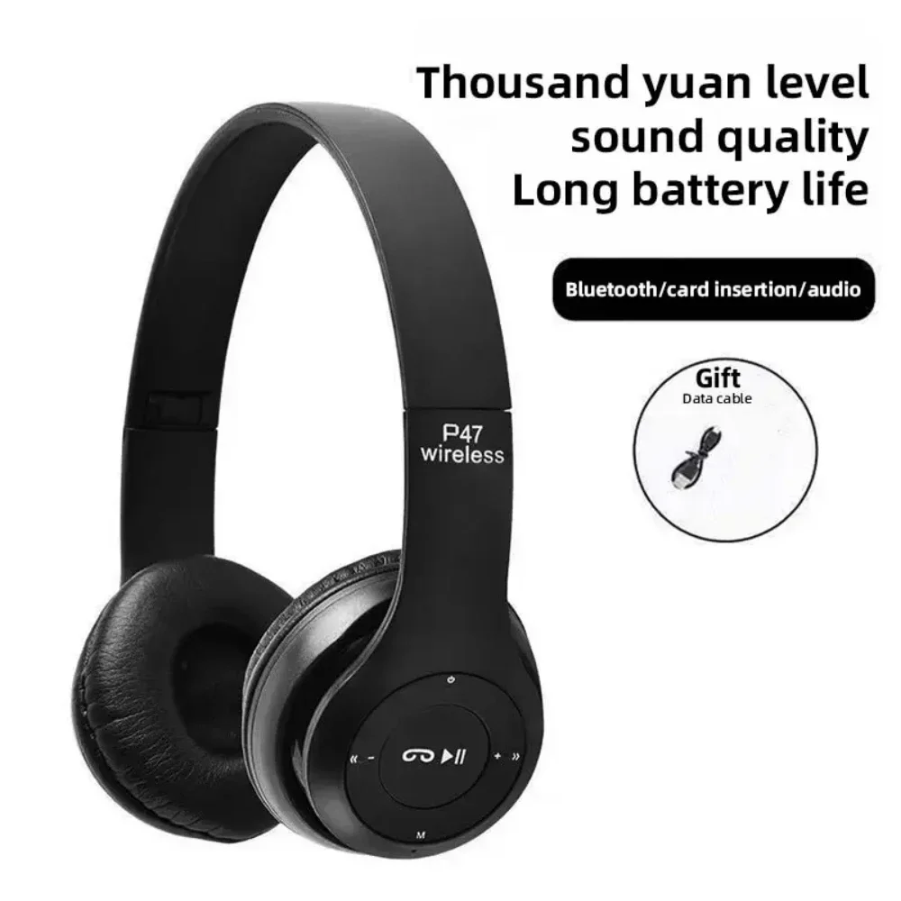 Stereo P47 Headset 5.0 Bluetooth Headset Folding P Series Wireless Sports Game Headset Subwoofer Gift For iphone Huawei XiaoMi