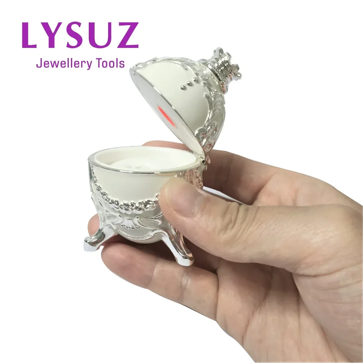 

Japan Happy Egg Diamond Ring Case Arrow Heart Viewer Scope Cutting Loupe Gemstone Jewellry Display Box Store Tools High Quality