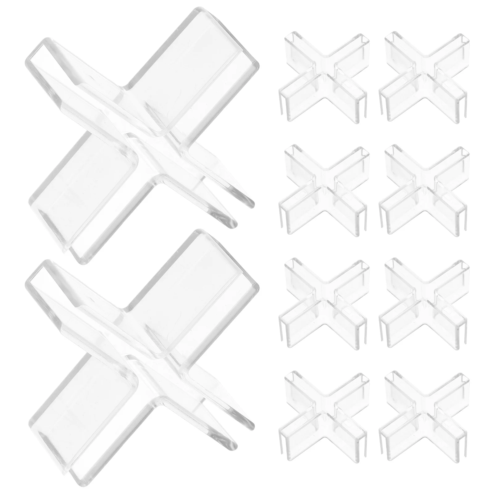 

10Pcs Multifunctional Glass Fixing Clip Clear Design for Aquariums Display Cases Partition Boards Glass Connector