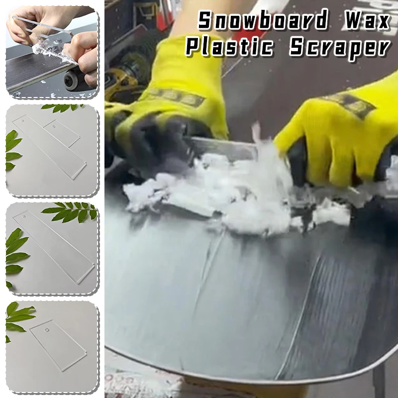 

Double-Edge Snowboard Wax Scraper Durable Plastic Scraper for Wax Removal, Ski & Snowboard Maintenance Tool Accessories