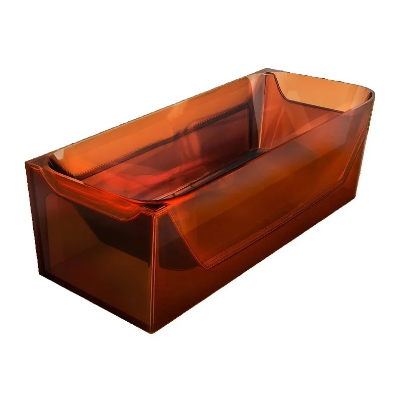 Transparent resin bathtub Household free rectangular Internet celebrity bathtub