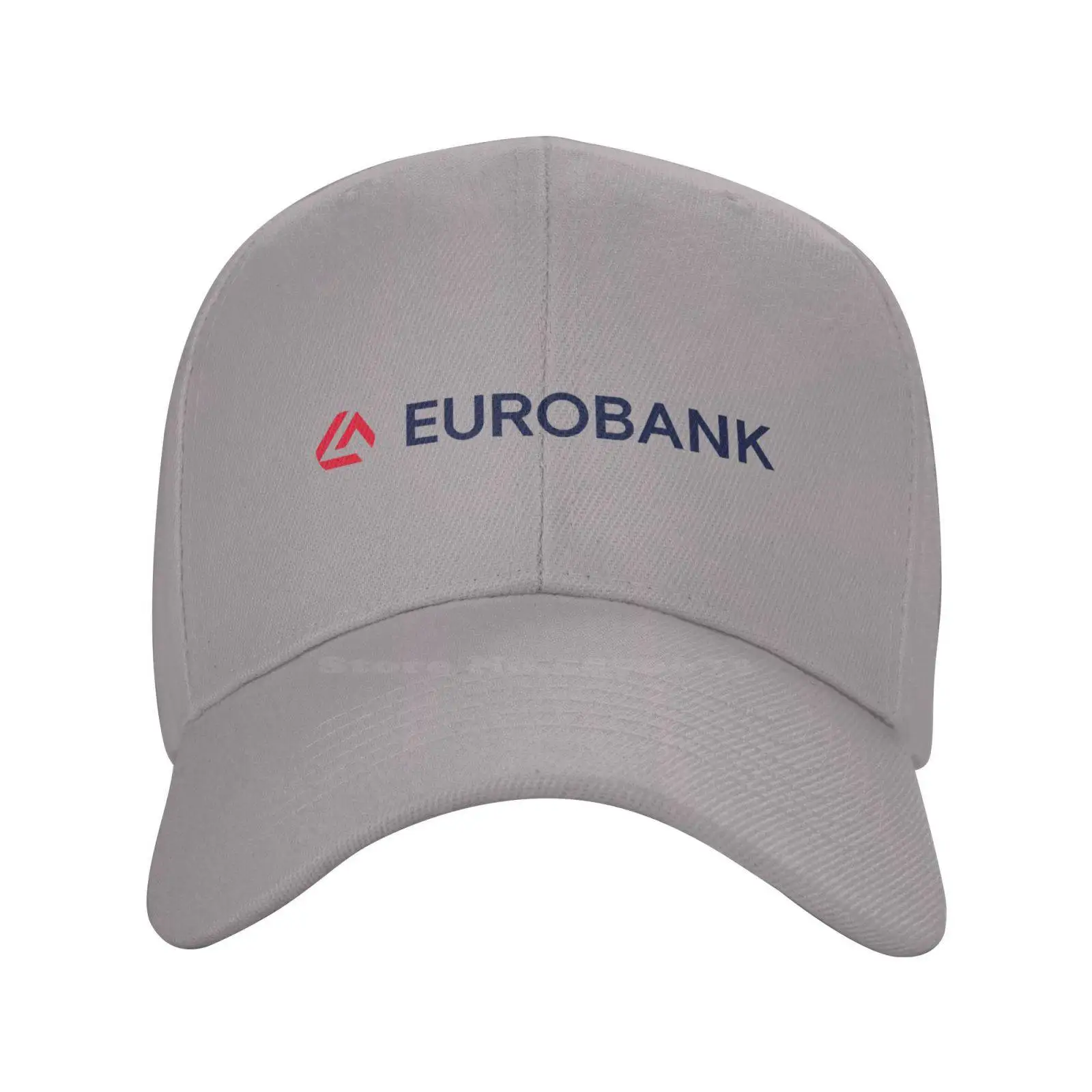 Casquette de Baseball en Denim avec Logo Eurobank, Chapeau de Qualité