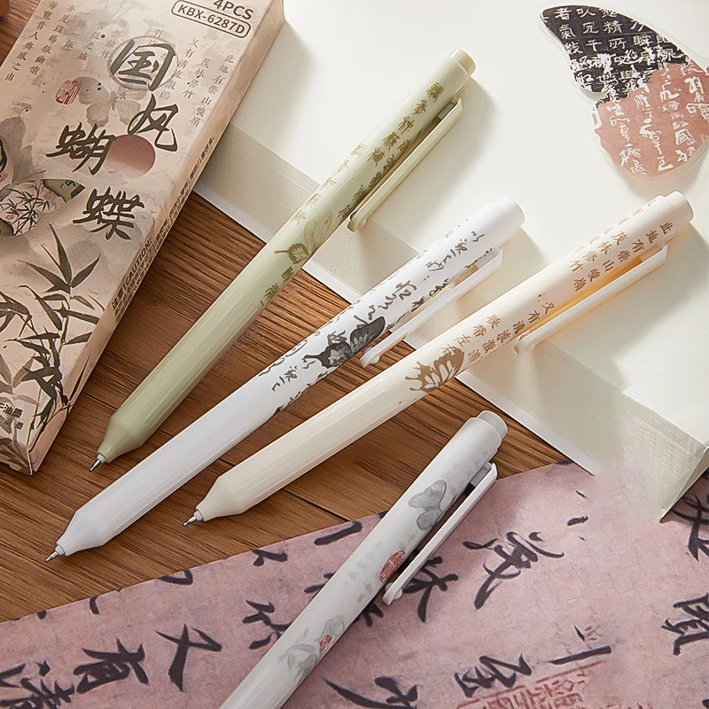 Stylos de dessin animé KrasnoGel, stylos melon à séchage rapide, écriture lisse, fournitures de bureau, cadeaux de papeterie pour étudiants, mode Kawaii, 4 pièces