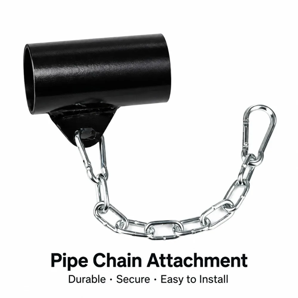 Post Insert Barbell Exercise Machine Attachments Solid Steel Full Body Workout T Bar Row Handle Black Chain Eyelet