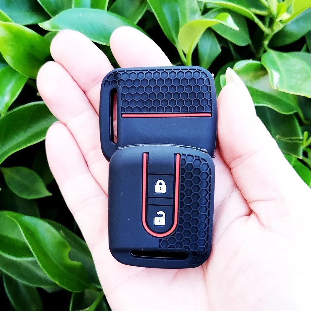 For Nissan Micra K12 Note Navara Qashqai J10 Primera Almera Sunny X-Trail 2B Rubber Cover Remote Car Key Silicone Case