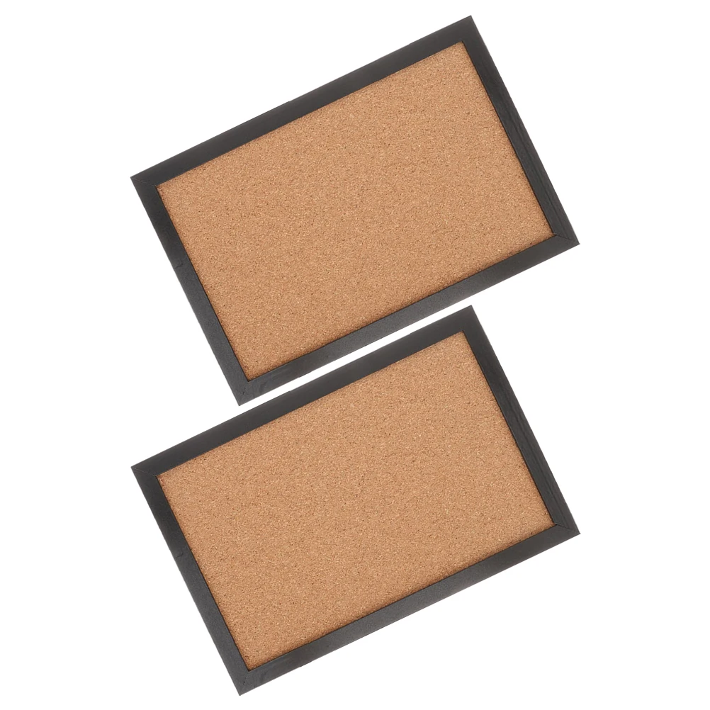 

2pcs Cork Message Board for Home Office Classroom Wooden Frame Photo Display Notice Bulletin Pin Board Wall