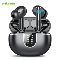 Wireless Earbuds Bluetooth Headphones 5.3 Bluetooth Earbuds with Noise Cancellation Mic LED Display 50H Battery IPX7 Waterproof