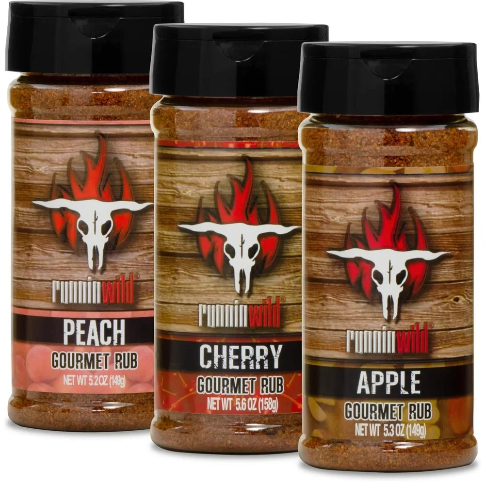 

Sweet & Smoky BBQ Rub Gift Set for Grill Lovers – Fruit-Infused Peach, Apple & Cherry Rubs + Award-Winning BBQ Seasonings |