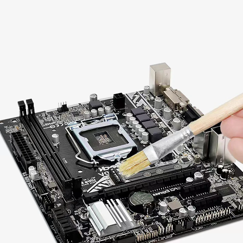 5PCS Wooden Handle Cleaning Brush Single-Head Antistatic Electronic Is Suitable For Mobile Phone Motherboard PCB Cleaning Repair