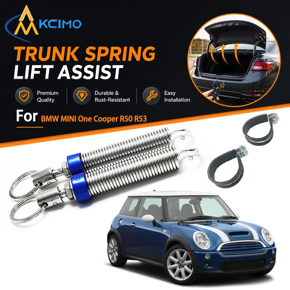 Kcimo Car Boot Trunk Automatic Opening Spring Kit Adjustable Tension For BMW MINI One Cooper R50 R53 Rear Trunk Lid Accessory
