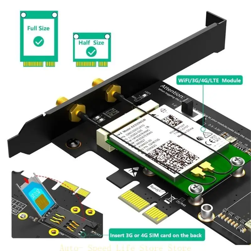 

02DA PCIE TO MINI PCIE ADAPTER Беспроводные сети MINI PCIE Ноутбуки Адаптер Адаптер