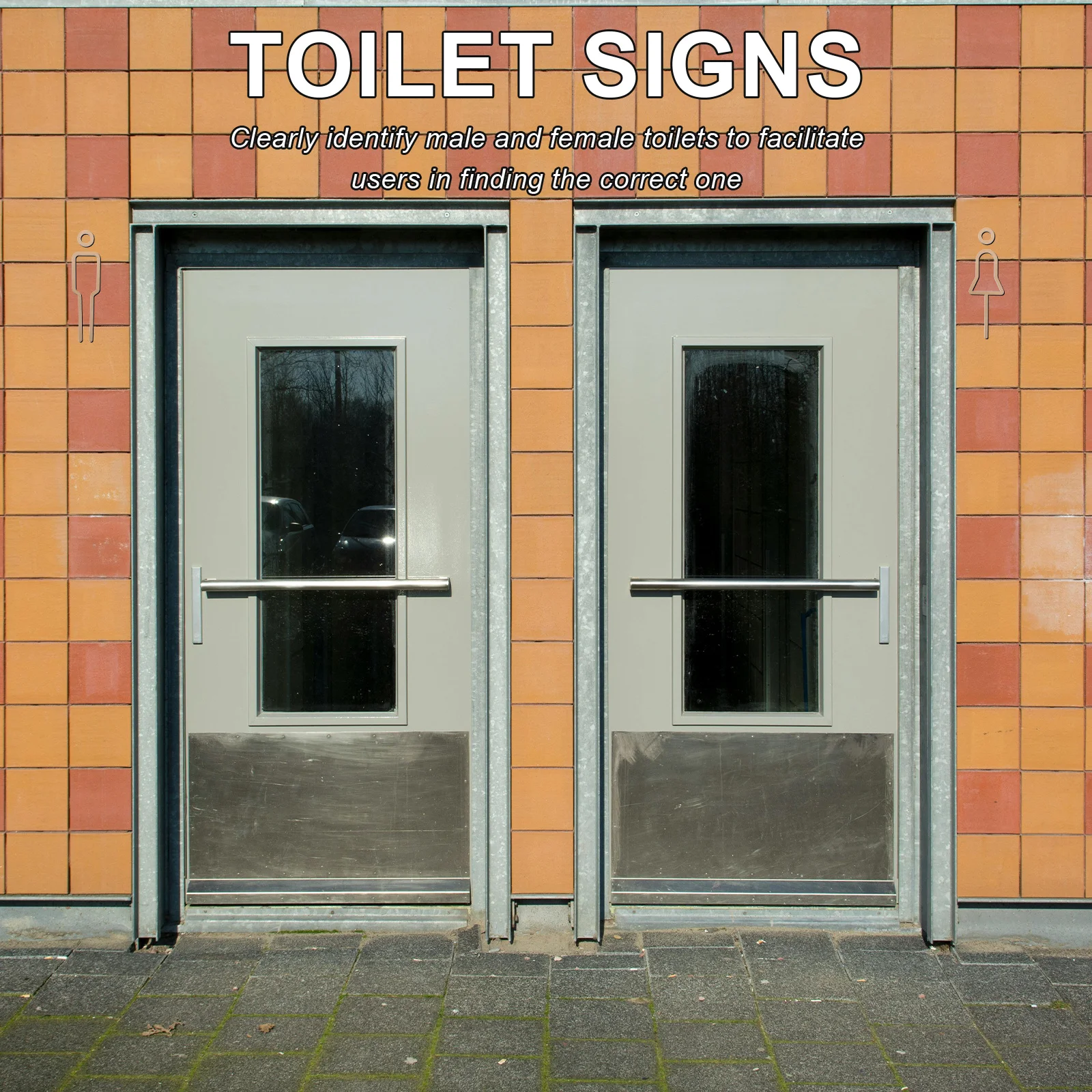 

1 Set Acrylic Bathroom Sign Decor Toilet Identification Marker Wall Door Restroom Signs For Home Washroom Men Women Waterproof