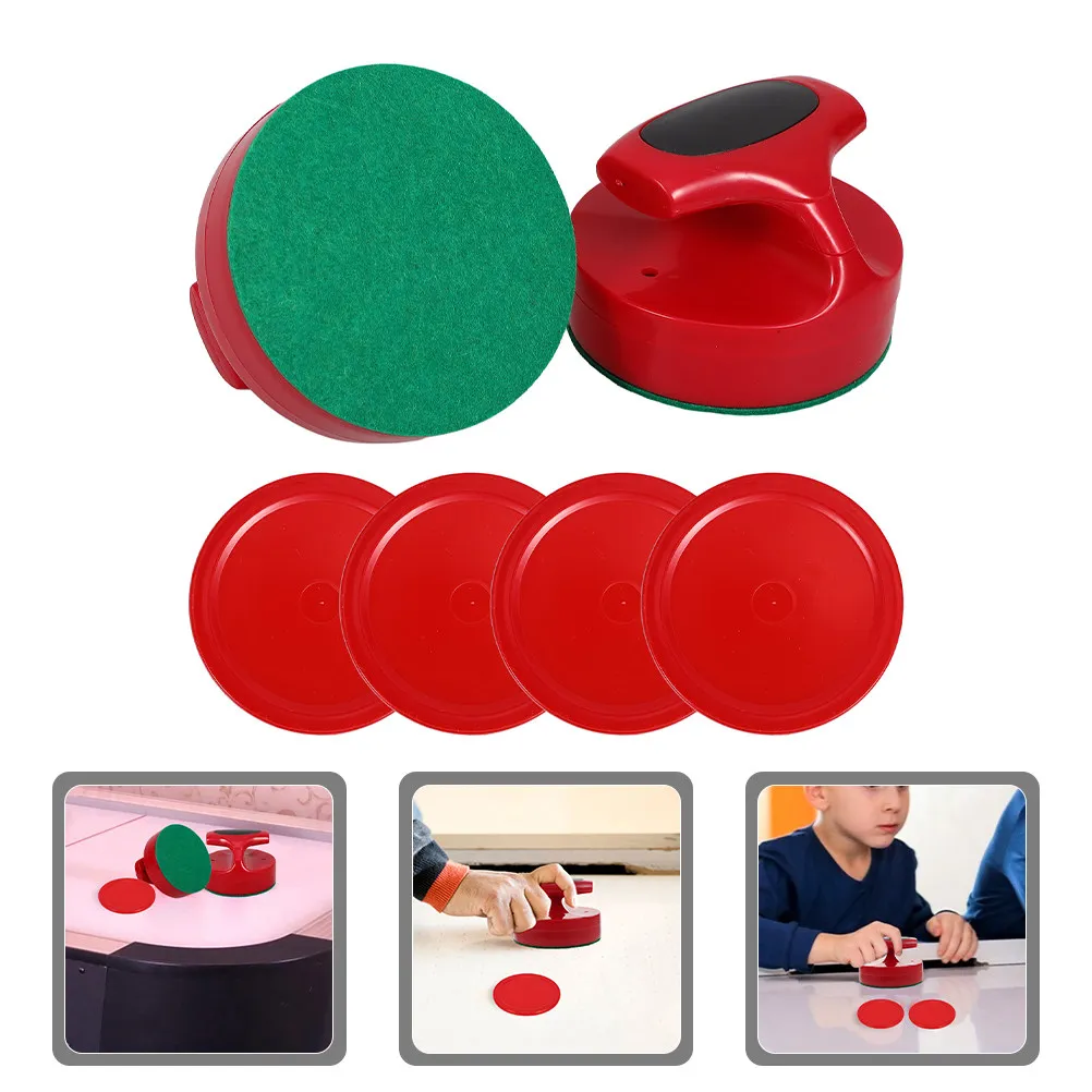 

1Set Mini Air Hockey Puck and Paddle Set 82Mm Hardwearing Pushers Mallets for Air Hockey Game Tables Casual Competitive Play